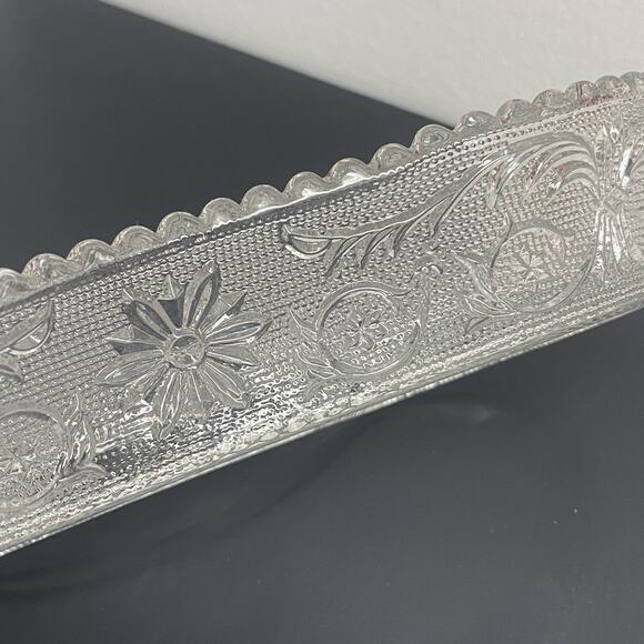 Duncan & Miller Glass Creamer & Open Sugar Tray Set - Picture 3 of 11